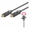High Speed HDMI™ Kabel mit Ethernet und drehbaren Steckern 1m