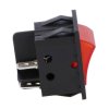 Leucht-Wippenschalter 2-stellig DPST ON-OFF 15A/250V 35mΩ rot