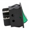 Leucht-Wippenschalter 2-stellig DPST ON-OFF 15A/250V 35mΩ grün