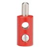 Minibananenst.rot mit Querloch für Minikupplung Minibuchse