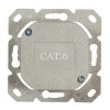 Cat.6 Netzwerkdose UP+AP, 2x RJ45 geschirmt, reinweiß