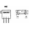 64Z, 10K Trimmpotentiometer quadratisch 3/8" stehend 10K