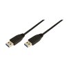 USB3.0 SuperSpeed Kabel A-A Stecker 1,8m schwarz