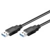 USB3.0 SuperSpeed Kabel A-A Stecker 1,8m schwarz USB3.0-AA-1,8