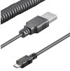 USB2.0 Hi-Speed Spiralkabel USB "A" + Micro-USB "B" 480 Mbit/s