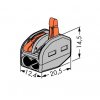WAGO 222-412 Verbindungsklemme 2-polig 2,5-4mm²  mit Hebel