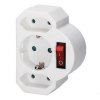 Euro-Schuko2+1WSMS 250V/16A Kombi-Adapter 2+1 mit Schalter