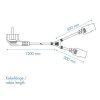 Kaltgeräte-Y-Kabel Netzkabel CEE7/7 90° zu 2x IEC C13 schwarz 1,7m