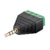 Klinkenstecker 3,5mm Terminal-Block 4-pin stereo KP8SAGold