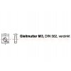 Gleitmutter M3 Vierkant 5,5x5,5x1,5mm flach DIN562 Stahl verzinkt