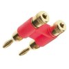Doppel-Bananenstecker vergoldet rot