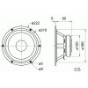 Zeichnung Visaton GF200 20 cm (8") High-End-Tieftöner 2x4Ω 180W