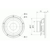 Zeichnung Visaton W130S Tieftöner 4Ω 13cm 5" 80W 12000Hz
