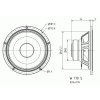 Zeichnung Visaton W170S Tieftöner 4Ω 17cm 6,5" 80W 8000Hz