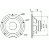 Zeichnung Visaton W250S 4OHM Tieftöner 25cm 10" 150W