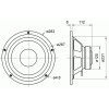 Abmessungen Visaton W250S 8OHM Tieftöner 25cm 10" 150W