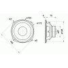 Zeichnung Visaton WS17E Tieftöner 4Ω 17cm 6,5" 90W 7000Hz
