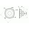 Zeichnung Visaton WS17E Tieftöner 8Ω 17cm 6,5" 90W 7000Hz