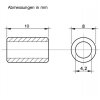 Zeichnung Distanzrolle 10mm