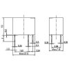 Abmessungen Printrelais 1x Wechsler (SPDT) 2A 5V 167R 12,6x7,8x10mm