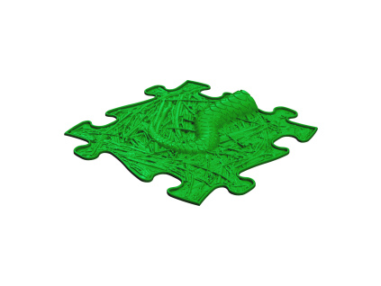 snake tail green w03