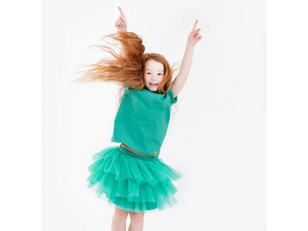 Dívčí tylová TUTU sukně, tyrkysově zelená - MUFFIN MODE