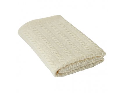 Dětská Merino pletená deka Premium 80x100 ecru LORITA