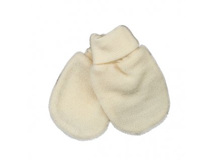 Merino froté rukavice pro miminko bezpalcové ecru LORITA