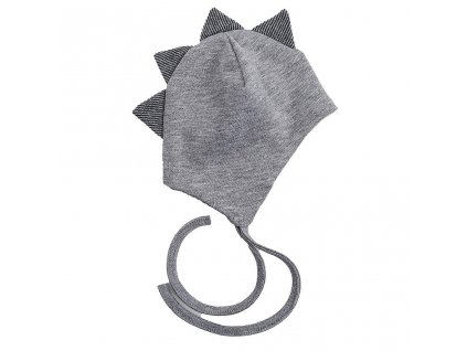 LORITA Kojenecká čepice “Dino”, dvouvrstvá, bavlna, šedá