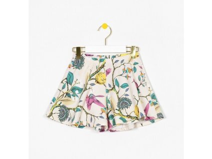 Dívčí bavlněné šortky s květinovým vzorem “MAGIC GARDEN”, béžové vícebarevné