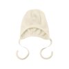 Zavazovací merino čepice pro miminko CLOUDY CREAM