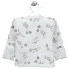 Zavinovací košilka s dlouhým rukávem pro miminko Hippo hrošíky bílá LORITA