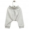 Kojenecké kalhoty harémky z bavlny Momo pruhy šedé LORITA