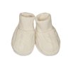 Kojenecké Merino capáčky pletené ecru LORITA