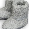 Kojenecké botičky-capáčky z Merino vlny šedé LORITA