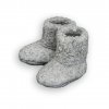 Kojenecké botičky-capáčky z Merino vlny šedé LORITA