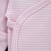 Zavinovací body s dlouhým rukávem z bavlny pruhy Momo růžové LORITA