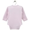 Zavinovací body s dlouhým rukávem z bavlny pruhy Momo růžové LORITA