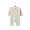 Kojenecký pletený Merino overal s krajkou ecru LORITA