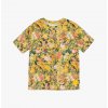 Dívčí biobavlněné tričko s květinovým vzorem “ROSE GARDEN”, žluté vícebarevné