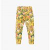 Dívčí biobavlněné legíny s květinovým vzorem “ROSE GARDEN”, žluté vícebarevné