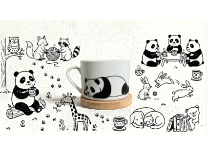 Panda hrnecek hrneček