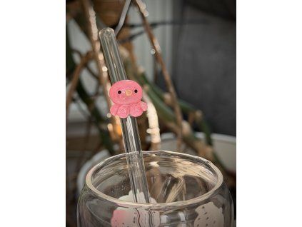 Skleněné brčko s chobotničkou