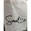 Světlá plátěná taška "Smile"