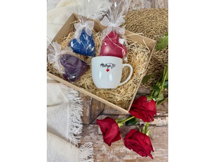 Dárková sada Miluji Tě + vesmírné srdíčko