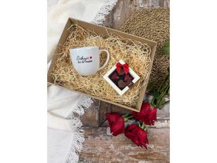 Dárková sada Děkuji, že tě mám s pralinkami