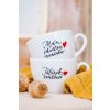 Sada porcelánových  hrnků - Mám skvělou maminku, tatínek souhlasí 2x 220 ml