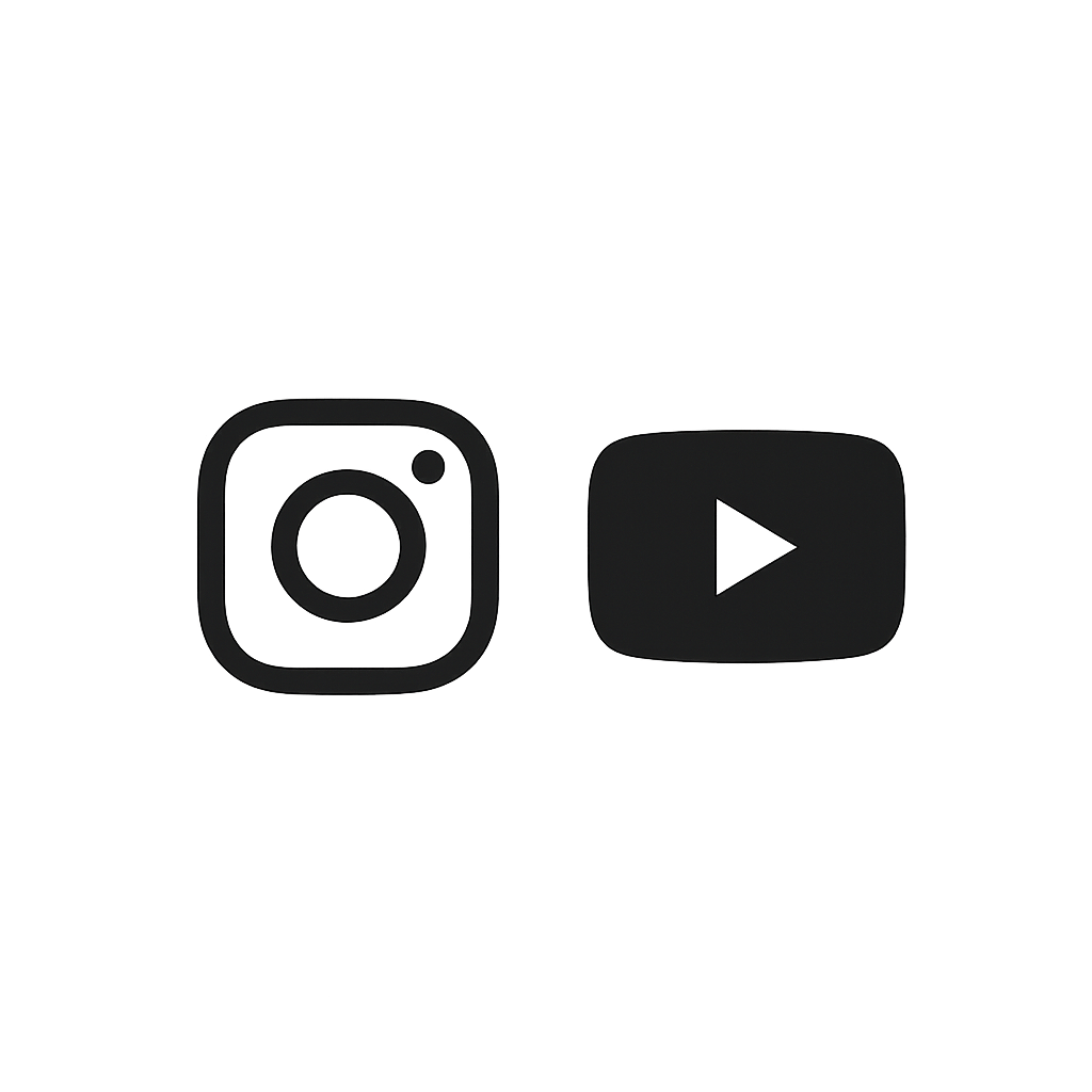 Instagram a YouTube ikonky