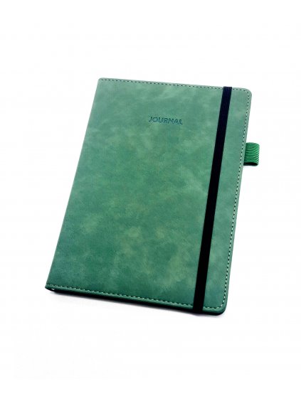 Zápisník - Imitace kůže, Zelený mramor, A5