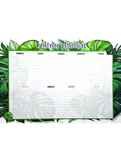 Můj osobní plánovač (Monstera) Týdenní, A4